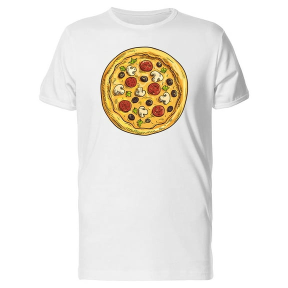 Pepperoni Pizza Sketch Tee Men's -Image by Shutterstock