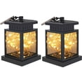 thumbnail image 3 of Outdoor Solar Lantern Hanging Light Garden LED Lamp Yard Patio Pillar for Garden Star light 2pcs, 3 of 8