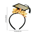 thumbnail image 3 of Grad Gifts! Boovnll Graduation Cap Headband - 2025 Tassels Grad Cap Flowers Headband Grad Cap Headband for School Graduations Party, Graduation Gifts, Graduation Decorations 2025, 3 of 6