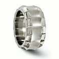 thumbnail image 4 of Edward Mirell Titanium Faceted Edge Brushed/Polished 12mm Concave Band Size 11 EMR260, 4 of 4
