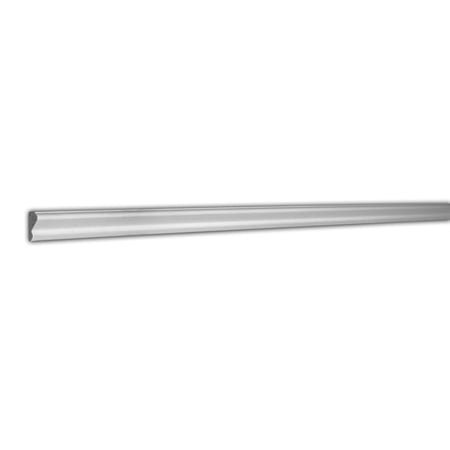 RPS-0234 1-1/8" High x 7/16" Projection White Polystyrene Base Cap Moulding (11 Pack/86+Feet)