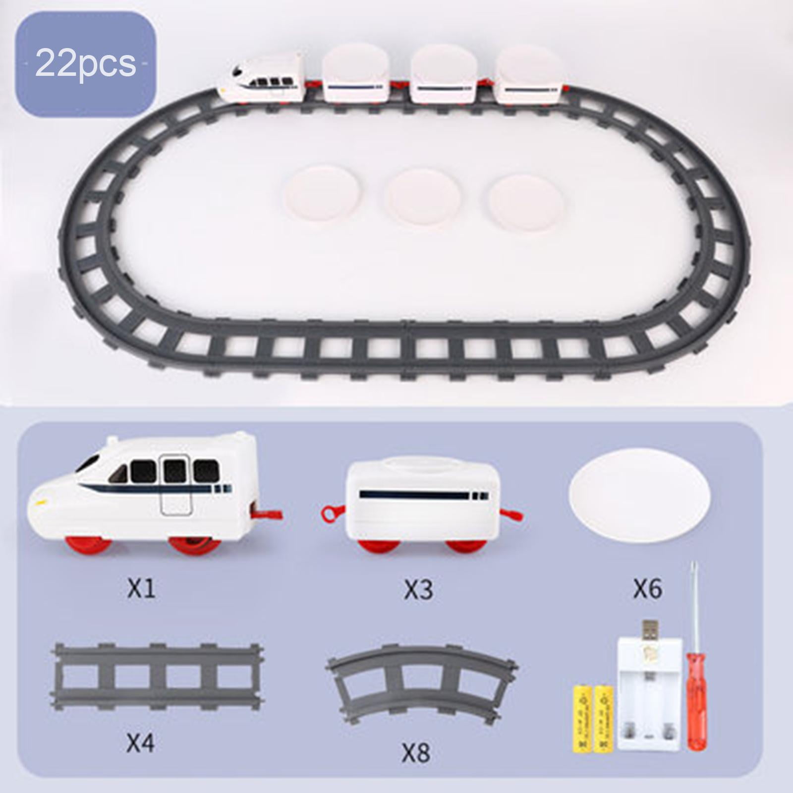 3 paquetes de coches de tren eléctricos de repuesto, recargables por USB, compatibles con trenes eléctricos KlickRail, no se pueden operar solos, pistas y cable no incluidos (juego 3 paquetes de coches de tren eléctricos de repuesto, recargables por USB, compatibles con trenes eléctricos KlickRail, no se pueden operar solos, pistas y cable no incluidos (juego