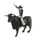 thumbnail image 2 of Figuras de pintadas a mano, modelo de juguetes de animales en miniatura, colección artesanal, figuras de acción detalladas realistas para Estilo D Hugo  Figura Toro con jinete, 2 of 10
