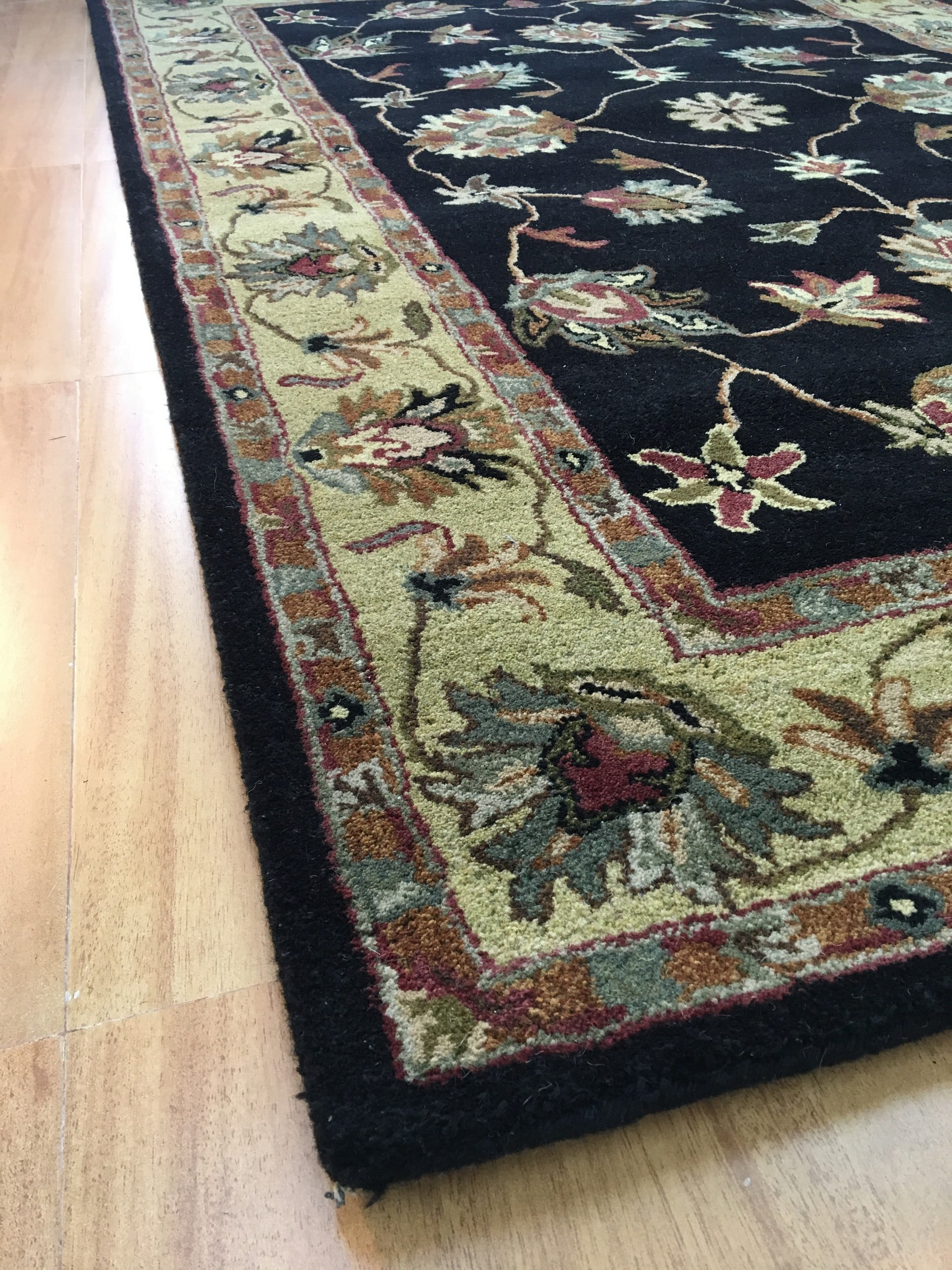 Handmade Persian Style 5' x 8' Feet Rectangular Wool Area Rug Cotton
