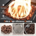 thumbnail image 2 of GLINTEX 29 Inch Propane Rattan Firepit Table with Lava Rocks and Protective Cover, Fire Pit Tab, Grayle, 2 of 7
