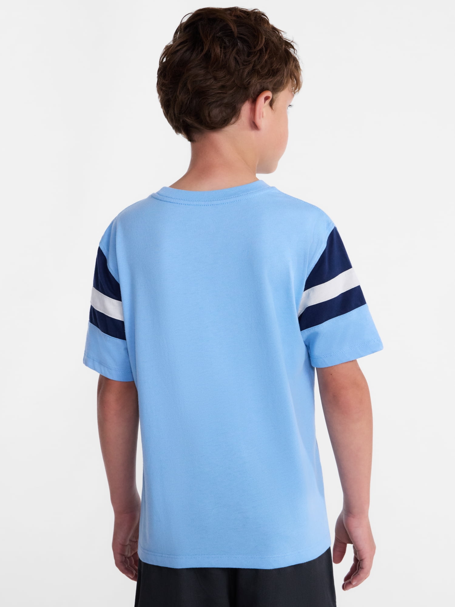 Wonder Nation Boys Football Tee with Short Sleeves, Sizes 4-18