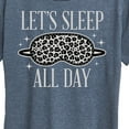 thumbnail image 3 of Instant Message - Lets Sleep All Day - Women's Short Sleeve Graphic T-Shirt, 3 of 6