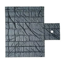 Super Light 14 Oz Lumber Tarp 28x18 (10' Drop with 10' x 8' Flap) - Black