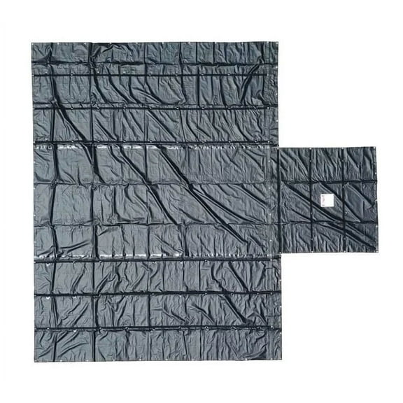 Super Light 14 Oz Lumber Tarp 28x18 (10' Drop with 10' x 8' Flap) - Black