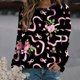 thumbnail image 1 of ICHUANYI Liquidación Moda Mujer Casual Manga Larga Cuello Redondo Impreso Señoras Sudadera Tops Blusa ICHUANYI WER202308244327, 1 of 4