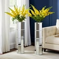 thumbnail image 6 of 28" Tall Mirrored Floor Vase, Silver Big Vases for Decor Living Room, Home Decorative Vases for Dried Flower, 6 of 7