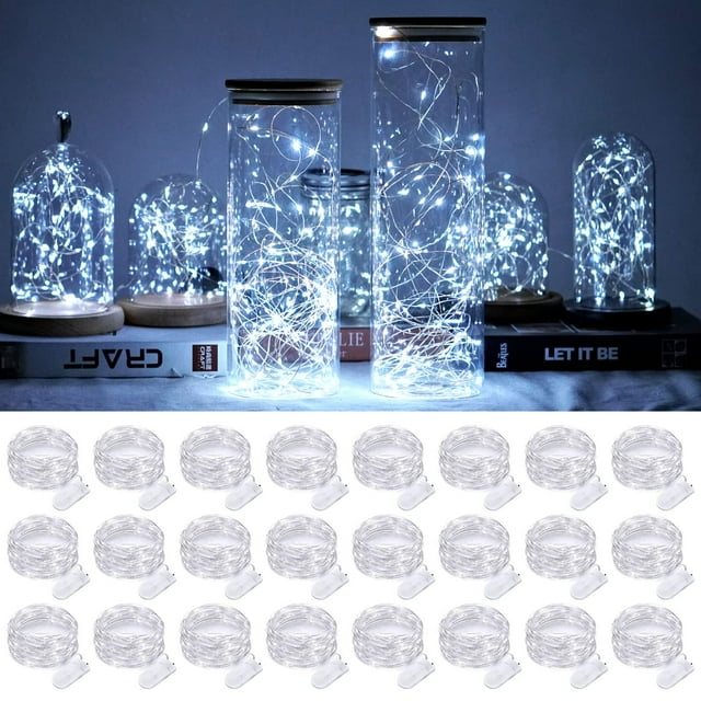 Guirnalda de luces SmilingTown, 24 x 20 LED, 2,2 m, funciona con pilas