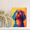 thumbnail image 2 of Qisvanset 12x16 Inch Colorful Poodle Dog Canvas Wall Art, Fun Pet Print Bedroom Kitchen Office Girls Home Decor, 2 of 8