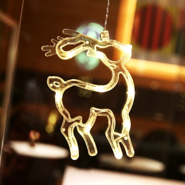 Fiudx Luz Led Navideña de Copo de Nieve, Diseño Romántico En Blanco Cálido, Lámpara Colgante con Ventosa, Decoración para El Hogar y Fiestas, Decoración para Bodas y Festividades, Funciona con Pilas,