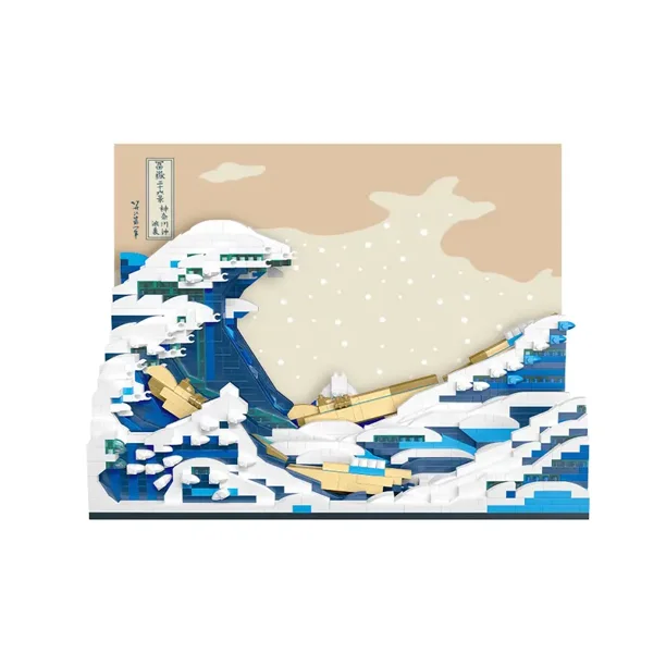 Van Gogh's Famous Painting Starry Sky World Famous Painting Creative Jigsaw Puzzle Educational Toys Tiny Particle Decoration Gift For Boys And Girls Kanagawa Three-dimensional PaintingKanagawa SurfingNosize Gao Jinjia unisex