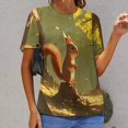 thumbnail image 6 of Funny Squirrel Women's Short Sleeve T-Shirt Crew Neck Casual Summer Trendy Loose Fit Tops, 6 of 6