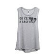 thumbnail image 1 of Thread Tank Go Climb A Cactus Women's Sleeveless Muscle Tank Top Sport Grey Small, 1 of 4