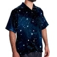 thumbnail image 2 of Virgo Constellation Men's Short Sleeve Printed Button Down Beach Shirt Casual Summer Unisex Tops with Spread Collar, 2 of 6