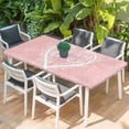 thumbnail image 2 of Valentine's Day Table Cloths for 4 Foot Rectangle Tables, Love Branches Vintage Wood Grain Pink Patio Waterproof Elastic Fitted Tablecloths, Washable Rectangular Table Cover for Camping, 2 of 8