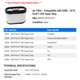 thumbnail image 2 of Air Filter - Compatible with 2008 - 2010 Ford F-350 Super Duty 2009, 2 of 2