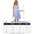 thumbnail image 4 of Yesfashion Women's Summer Tie One Shoulder A Line Flowy Mini Dresses Maternity Dress For Baby Shower, 4 of 4