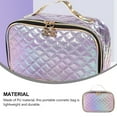 thumbnail image 3 of MasteelfCA 1Pc Handheld Delicate Toiletry Bag Multifunction Portable Cosmetic Bag Purple, 3 of 7