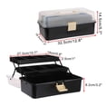 thumbnail image 4 of Caja organizadora BTSKY de plástico de 3 capas para manualidades, color negro y beige, 4 of 8