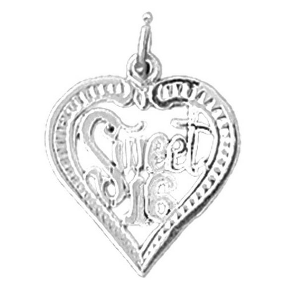 Jewels Obsession Sterling Silver Sweet 16 Pendant