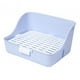 thumbnail image 3 of Caja de arena para conejos, orinal portátil con diseño de hebilla, inodoro duradero, orinal de , entrenador esquinero para conejos, conejillos Azul Yinane Inodoro con bandeja de arena, 3 of 8
