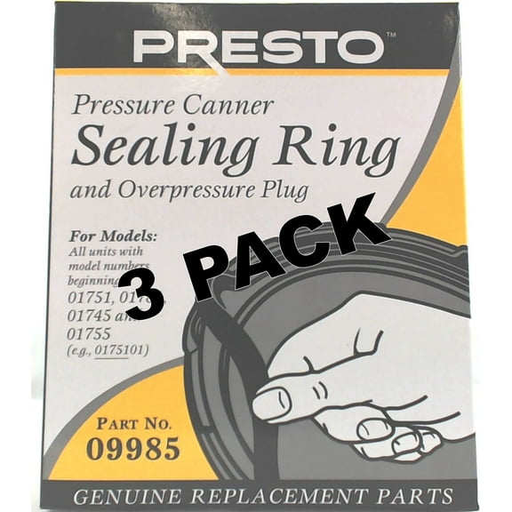 3 Pk, Presto Pressure Cooker Sealing Ring 09985