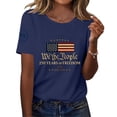 thumbnail image 3 of JFGHDG Women'S T-Shirts Character Graphic Anniversary Tee Unisex Us Flag Celebration Tee Men'S 4th Of July Flag Tee Historic 4th Of July Birthday Tee V-Neck American F Navy L, 3 of 5