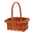 thumbnail image 6 of Zehuanyu Rattan Basket Portable Basket Mini Shopping Basket 10.50X9.50X7.00CM Brown, 6 of 8