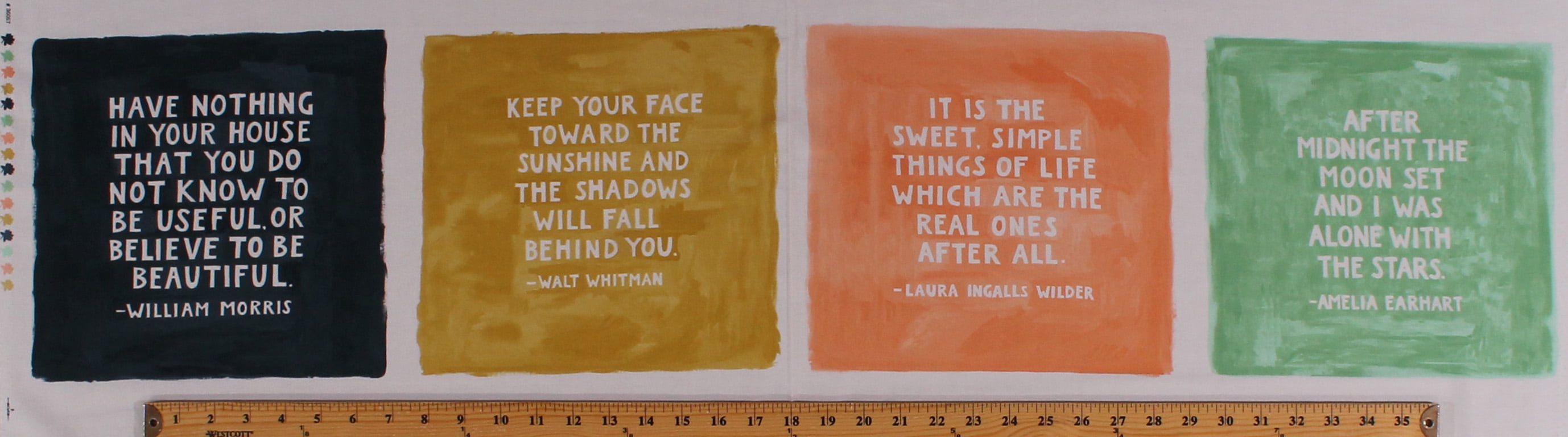 12" X 44" Panel Inspirational Sayings Famous Quotes Words Authors Home