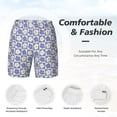 thumbnail image 3 of Balery Plaid Flowers Mens Swim Trunks Swim Shorts for Men Quick Dry Inseam Beach Shorts with Compression Liner Pocket-Large, 3 of 9