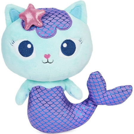 Gabby's Dollhouse, Purr-ific Plush Toys Cakey Cat and Mercat, Kids Toys for Ages 3 and up