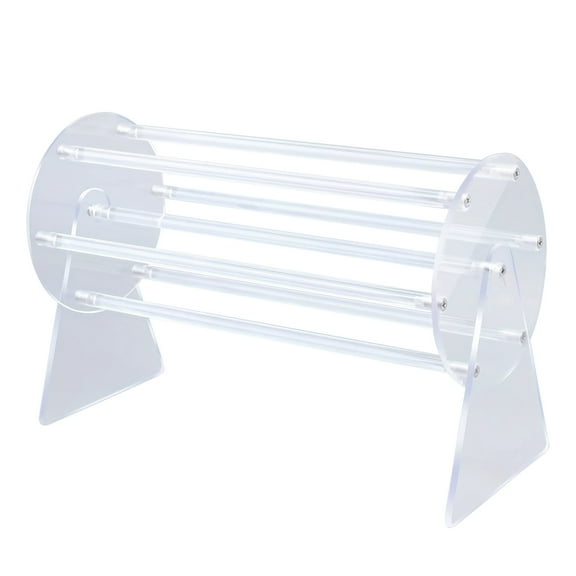 PPLoney Acrylic 360° Rotating Hair Claw Clip Organizer - Clear Jewelry and Accessory Display Stand for Vanity and Countertop Storage