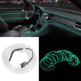 thumbnail image 4 of Car Decorative Light Strip, Waterproof EL Cold Light, For Center Console Steering Wheel Seats Belt Green, 4 of 8