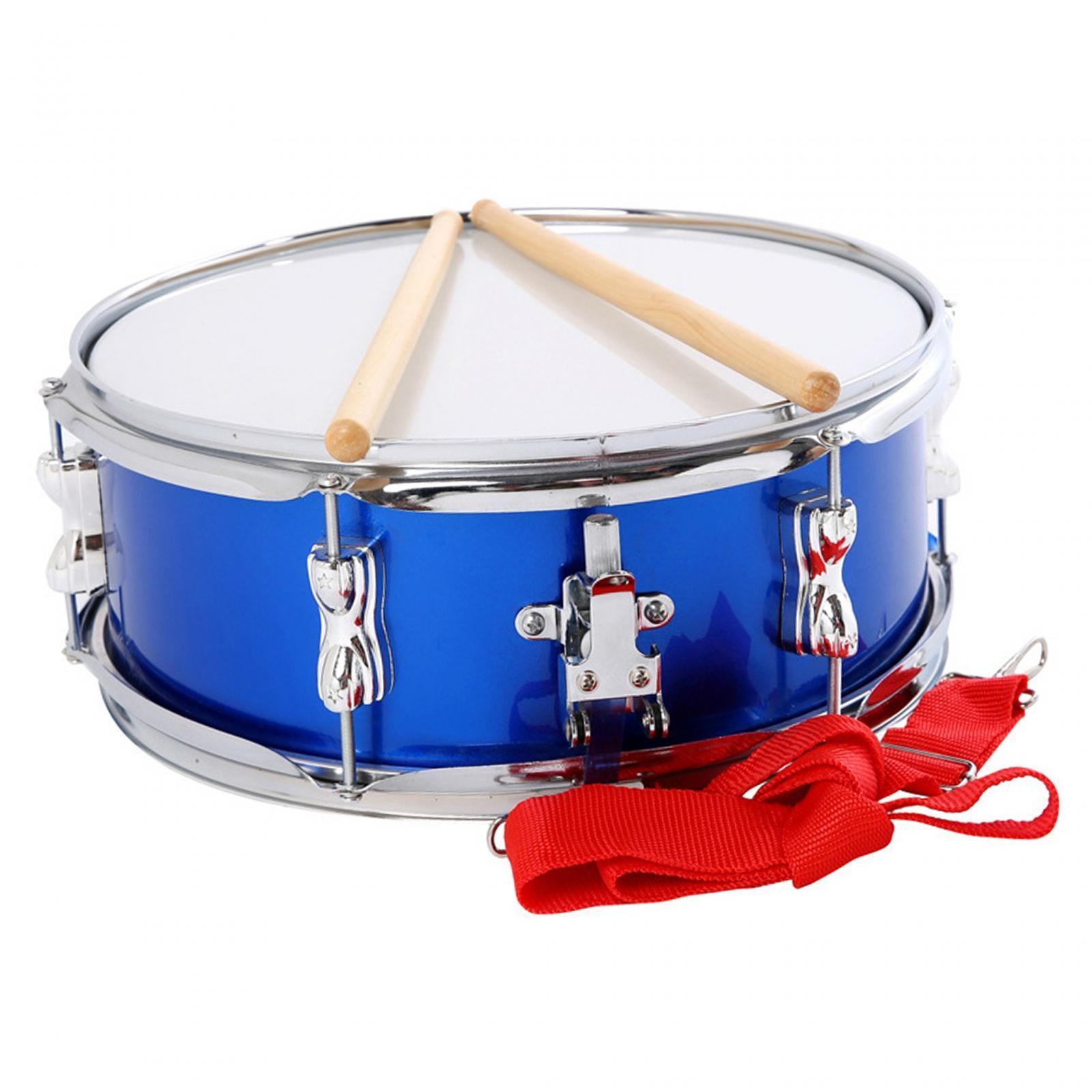 STARTIST 13" Snare Drum Music Drums Portable with Shoulder Strap Percussion Instrument Double Tone Drum for Kids Boys Girls Beginners Blue