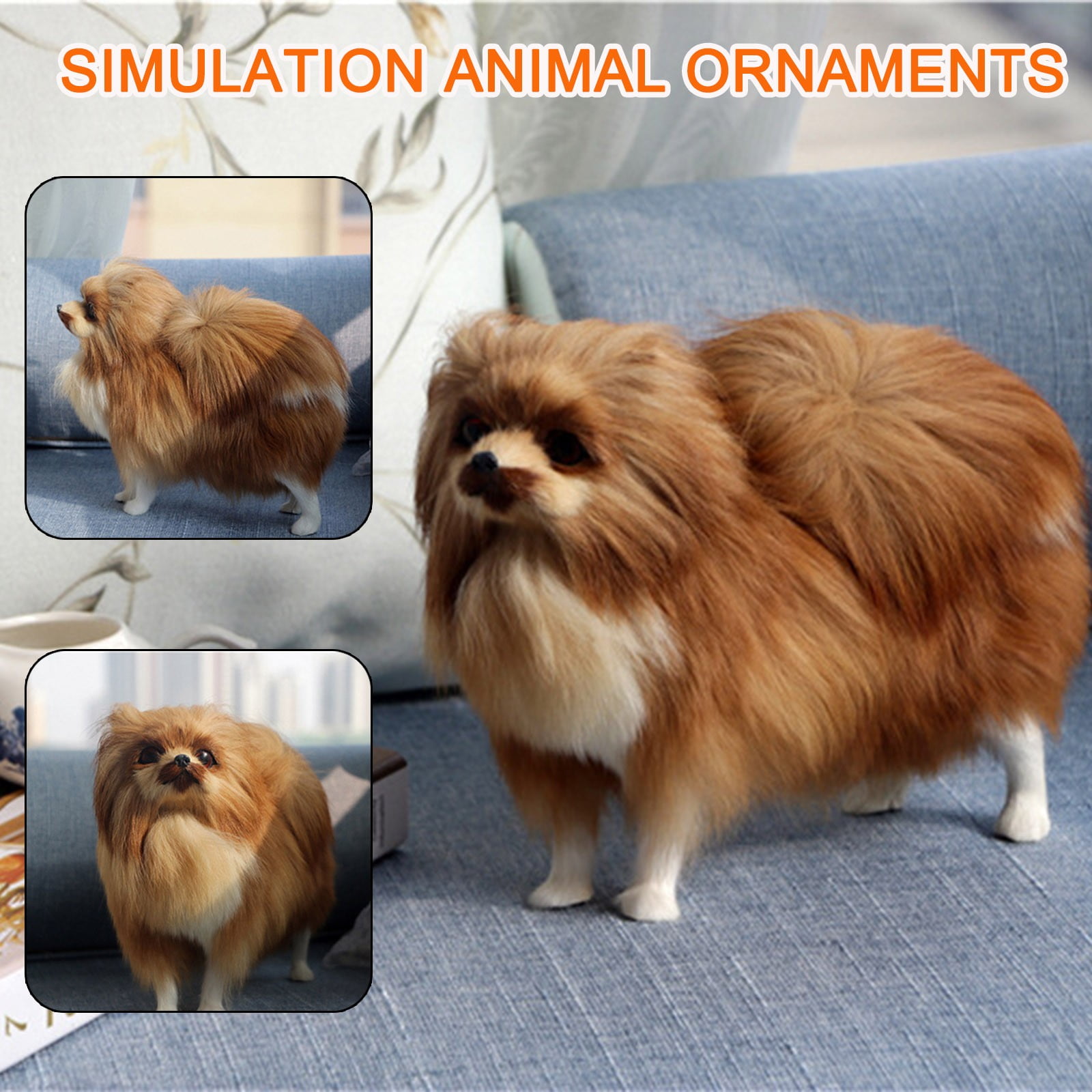 Details about   simulation Pomeranian dog model Polyethylene&fur dog doll gift about 23x20x9cm 