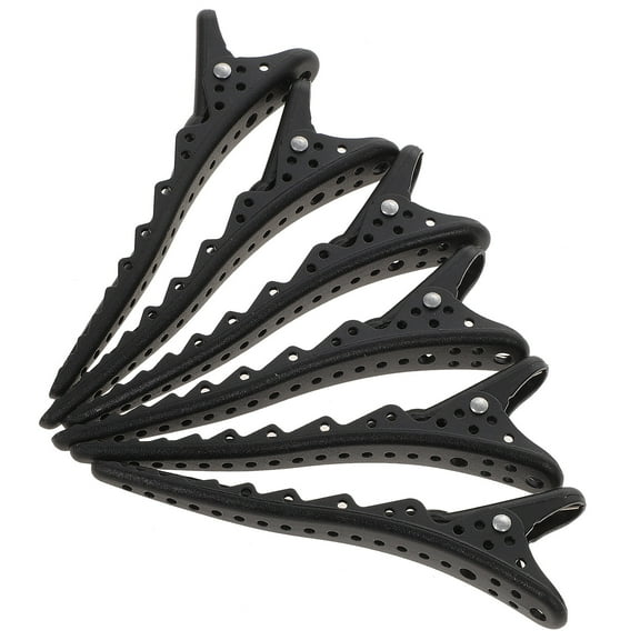 Set of 6 Hair Shark Clips for Dresser and Barber Use, Durable Hair Holders for Everyday Styling