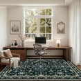 thumbnail image 6 of 6x9 Area Rugs Living Room Rug: Washable Vintage Boho Medallion Rug No Slip Stain Resistant Soft Carpet Indoor Floor Large Carpets for Bedroom Dining Room Farmhouse Nursery Hallway Home Office Black, 6 of 18