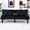 67" Black PVC, variant on FFH 67" Futon Sofa Bed Loveseat Sleeper with Cup Holders, Folding PVC Couch for Living Room, Green