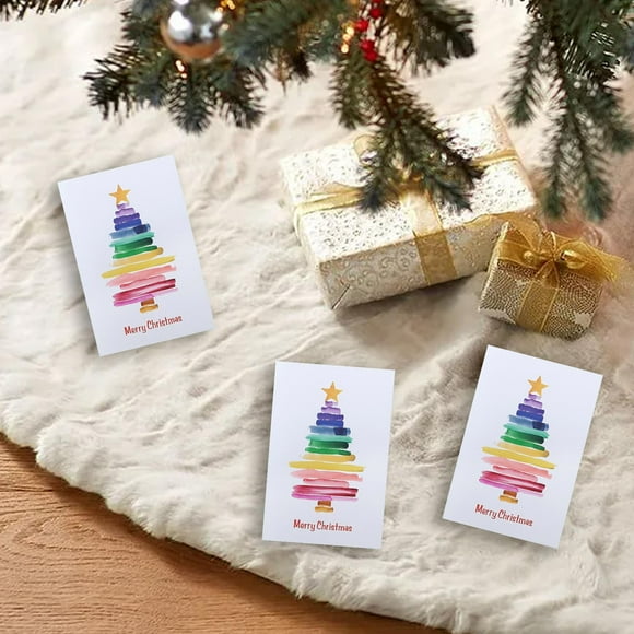 Décoration pour la Maison 3 Pcs Carte de Vœux Sapin de Noël Vivant 3 Pcs 4 Styles par Ensemble Emballage Individuel Enveloppe Peut Envoyer Famille Amis Collègues Aînés Enfants Épouse