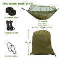 thumbnail image 2 of Camping Hammock with Mosquito Net, Lightweight Portable Nylon Hammock for Outdoor Backpacking Travel Beach Yard, Army Green, 2 of 13