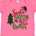 thumbnail image 4 of Inktastic Santa is Promoting Me to Big Brother Green Plaid Tree Boys Baby Bodysuit, 4 of 5