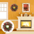 thumbnail image 2 of Christmas Decorations Wreaths for Front Door Artificial Garland Xmas Pendant Delicate Party Halloween Rattan Festival Red Man, 2 of 5