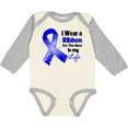 thumbnail image 3 of Inktastic Colon Cancer Ribbon Hero in My Life Boys or Girls Long Sleeve Baby Bodysuit, 3 of 5