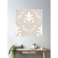 thumbnail image 2 of Regency Style Modern Floral Damask Medallion Pattern In Neutral Taupe Beige And Cream Poster Wall Art, Modern Wall Decor For Living Room Bedroom, 17x17 UNFRAMED, 2 of 3
