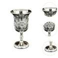 thumbnail image 6 of TISHITA Mini Goblet ,Metal Tiny Vintage Ornament, Cup Embossed for Anniversary Wedding Kitchen Decorative 1, 6 of 8