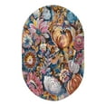 thumbnail image 3 of Unique Loom Blossom Collection Area Rug - Negril (4' x 6' Oval Multi/Black), 3 of 7